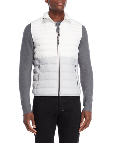 michael kors white puffer vest|michael kors puffer vest men's.